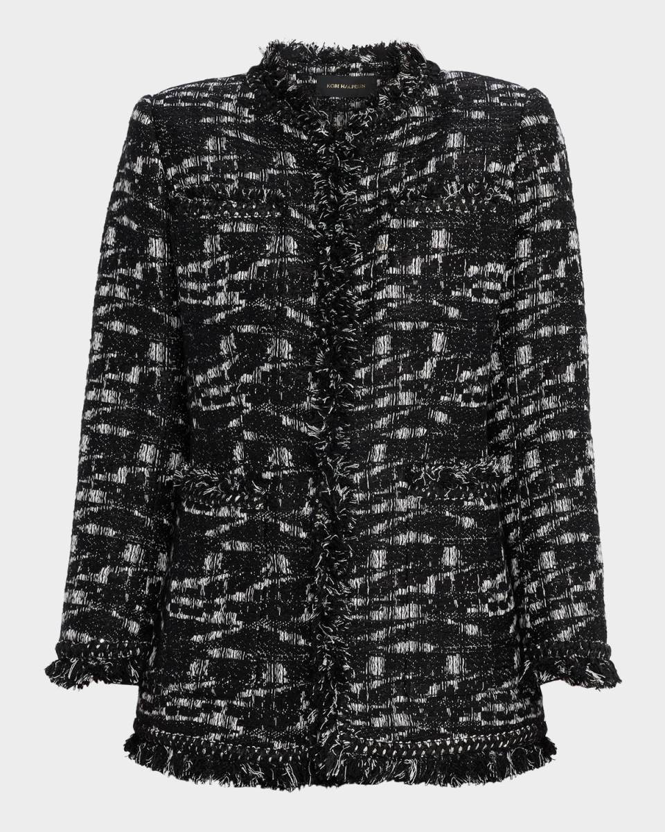 Gleb Fringe-Trim Woven Jacket